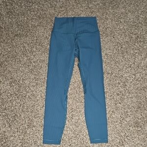 Lululemon Like New ALIGN RIBBED LEGGINGS! SZ 4,25" INSEAM! GREEN JASPER!!